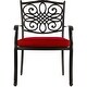 preview thumbnail 7 of 15, Hanover Traditions 11-Piece Dining Set in Red with Ten Stationary Dining Chairs and an Extra-Long Dining Table