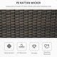 preview thumbnail 4 of 13, Outsunny 27 Gallon Patio Wicker Storage Bench, Outdoor PE Rattan Patio Furniture, Two-In-One Large Capacity Footstool