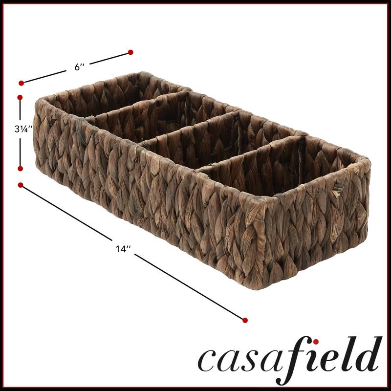 2 Water Hyacinth Storage Baskets Woven Storage Bins