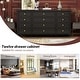 preview thumbnail 13 of 20, 12 Drawer Closet 63'' W Dresser White Chest Srorage Cabinet Lacquer
