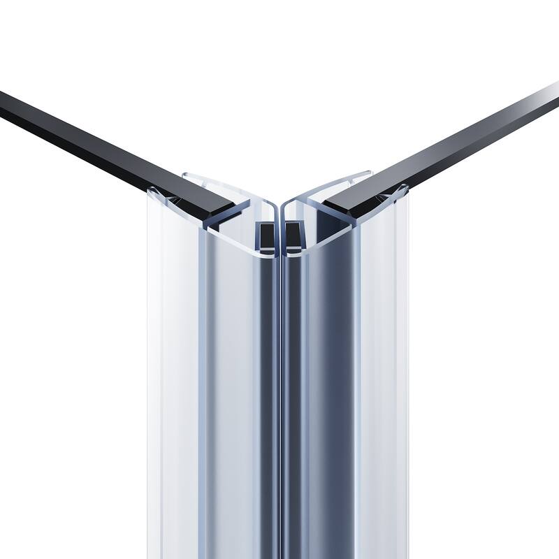 Elegant Corner Entry Shower Enclosure in Sliding Shower Doors 34 in. W x 34 in. L x 72 in. H Shower base not included.