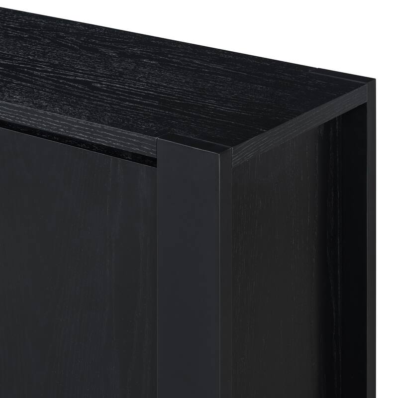 Retro 4 Door Dining Cabinet with Aged Finish