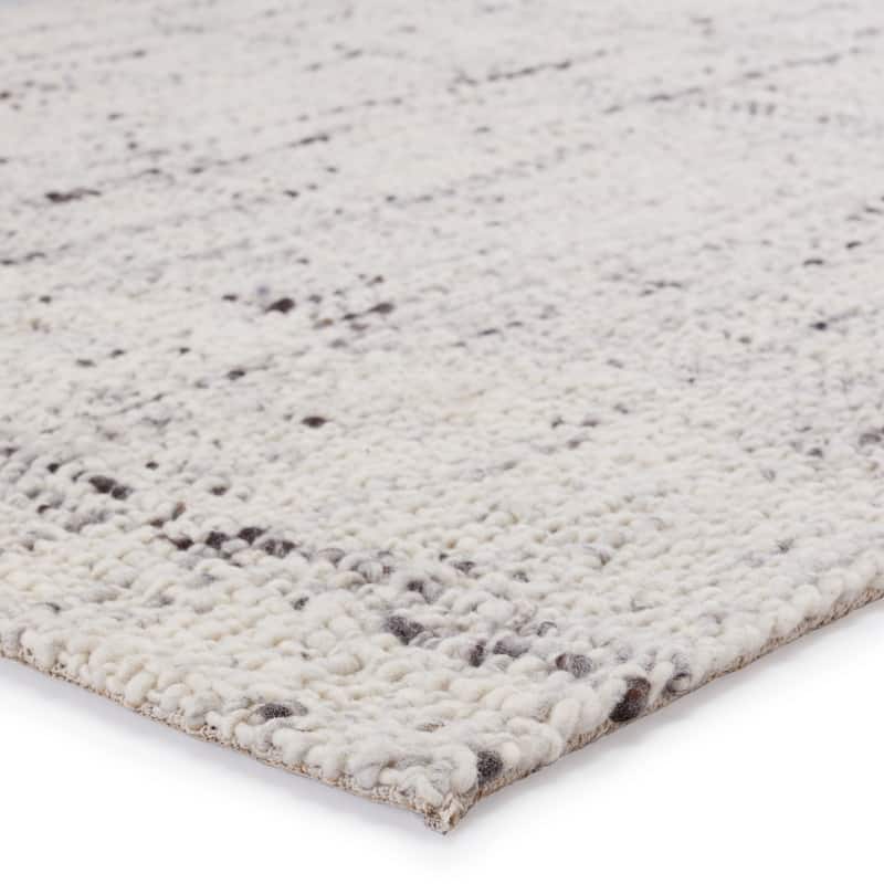 Juniper Home Cambridge Collection Basket Weave and Tweed Design Wool Area Rug