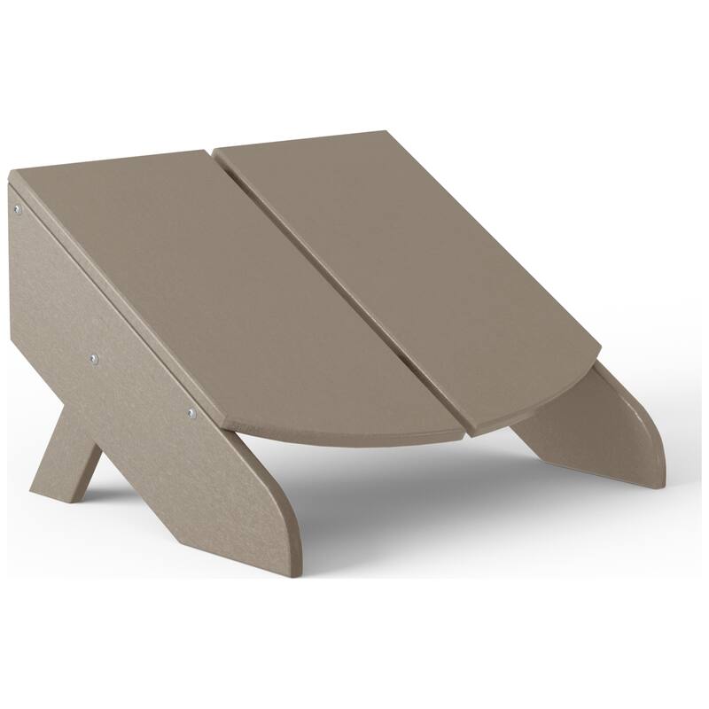 Coastin Modern Poly Adirondack Chair With Ottoman (Set of 2)