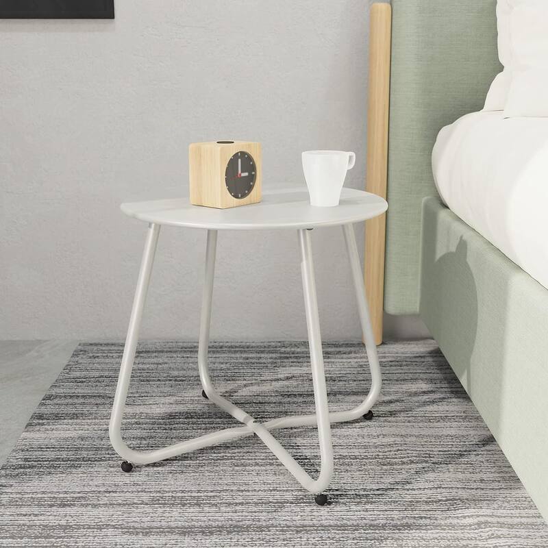 18" or 28" Round Outdoor Side Table End Table Coffee Table