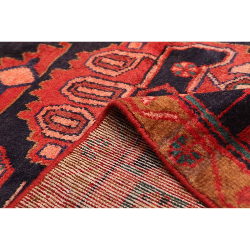 ECARPETGALLERY Hand-knotted Anadol Dark Navy, Red Wool Rug - 4'2 x 7'0