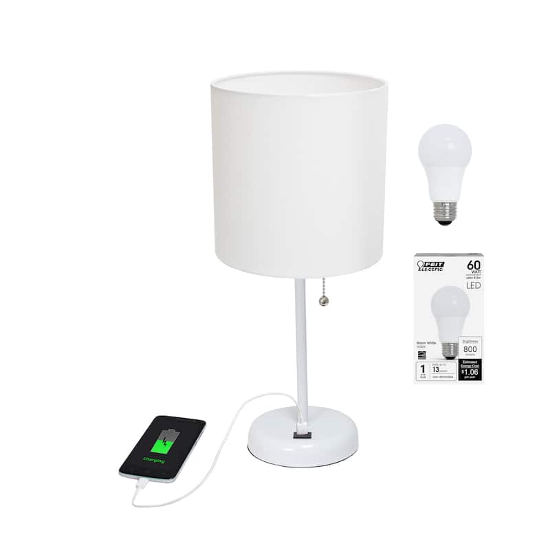 Simple Designs 19.5" Desk Lamp with Feit LED Bulb Included - 19.50