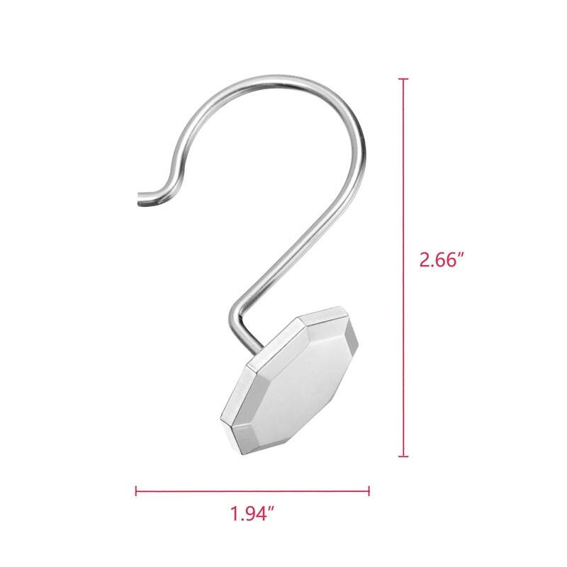 Utopia Alley Shower Rings, Shower Curtain Rings for Bathroom, Rustproof Zinc Shower Curtain Hooks Rings, Set of 12