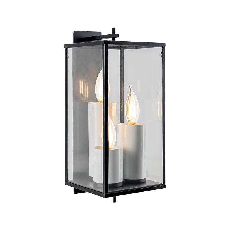 Back Bay 3-Light Outdoor Sconce - 24.5 inch Tall - Matte Black