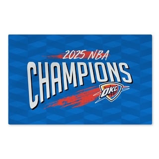 NBA Oklahoma City Thunder 2025 Champs Worthy Washable Rug 20 x 32 inches - 20x32 inches