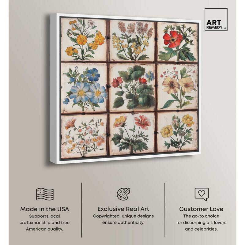 Floral Mosaic Medley Canvas by Art Remedy