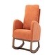 preview thumbnail 12 of 13, Modern Accent Rocking Chair , Upholstered Tall Back Accent Armchair Nursery Glider Rocker