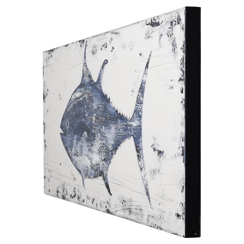 Anglo - Rustic Tuna - Coastal Handmade Oil Painting