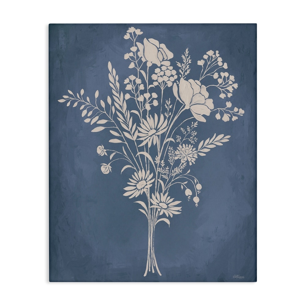 Stupell Garden Bundle over Blue Canvas Wall Art Design By Cat Thurman Designs
