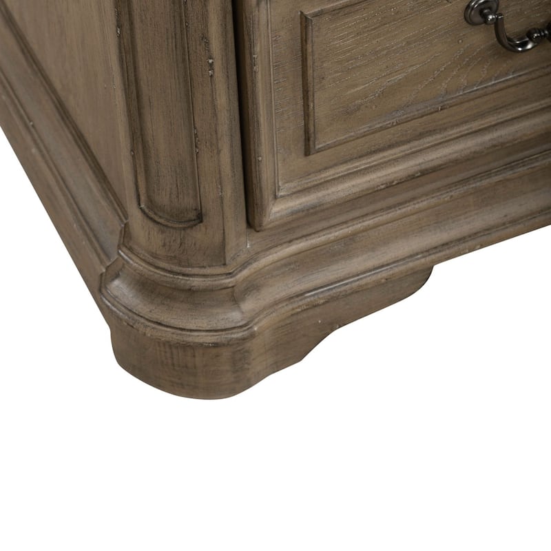 Magnolia Manor 2-Drawer Oak Night Stand for Bedroom - 2 Finish Options
