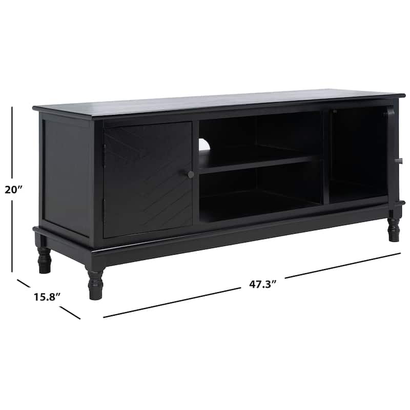 SAFAVIEH Magnolia 2-Door 2-Shelf Storage TV Media Stand - 47.3" W x 15.8" L x 20" H