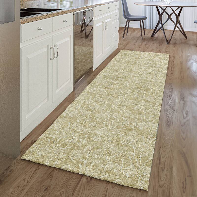 Premium Washable Super Soft Modern Floral Mayfield Rug - Beige - 2' 3" x 7' 6" - Runner