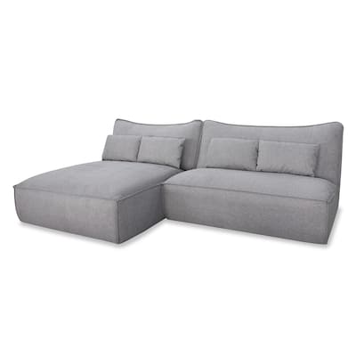 Divani Casa Racine Modern Grey Fabric Modular Sectional Sofa