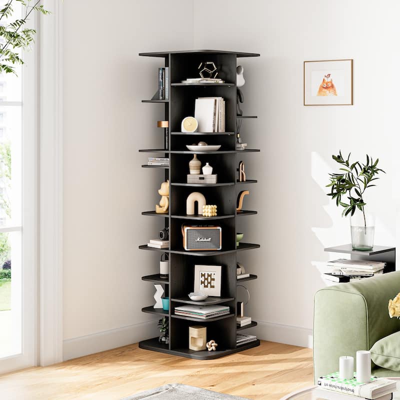 36 Pair Rotating Shoe Rack with Adjustable Shelves - 73.2'' H X 23.6'' W X 23.6'' D