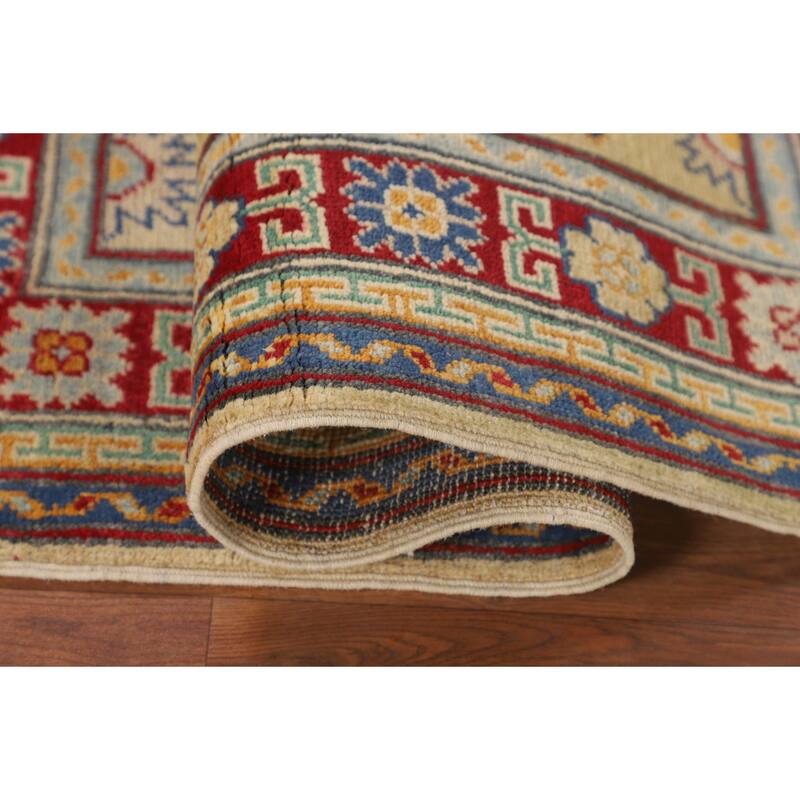 Yellow Kazak Oriental Accent Rug Handmade Wool Carpet - 2'9" x 4'3"
