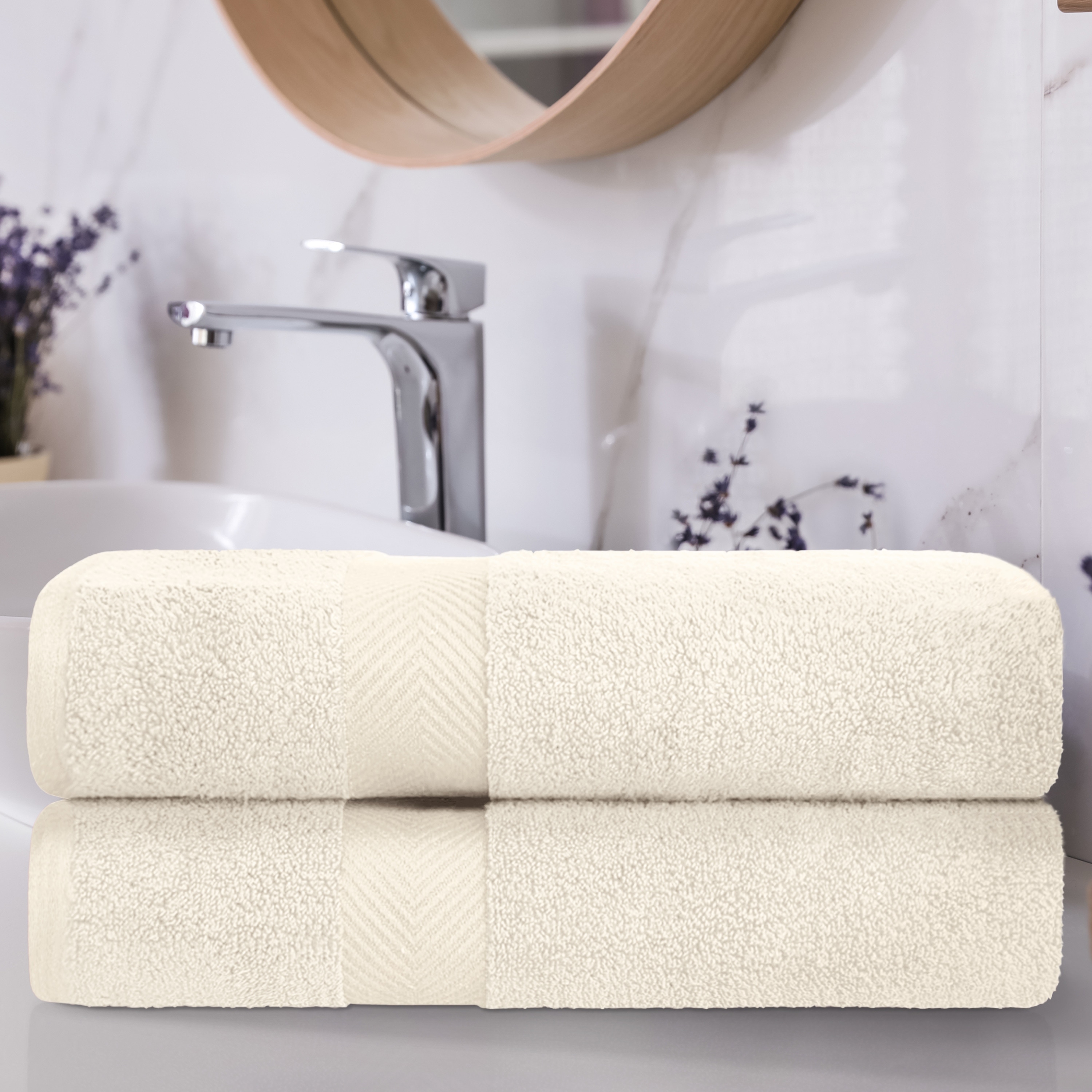 DOUXE Hotel Towel - 50x100 cm - Zero Twist (2 pcs) - White
