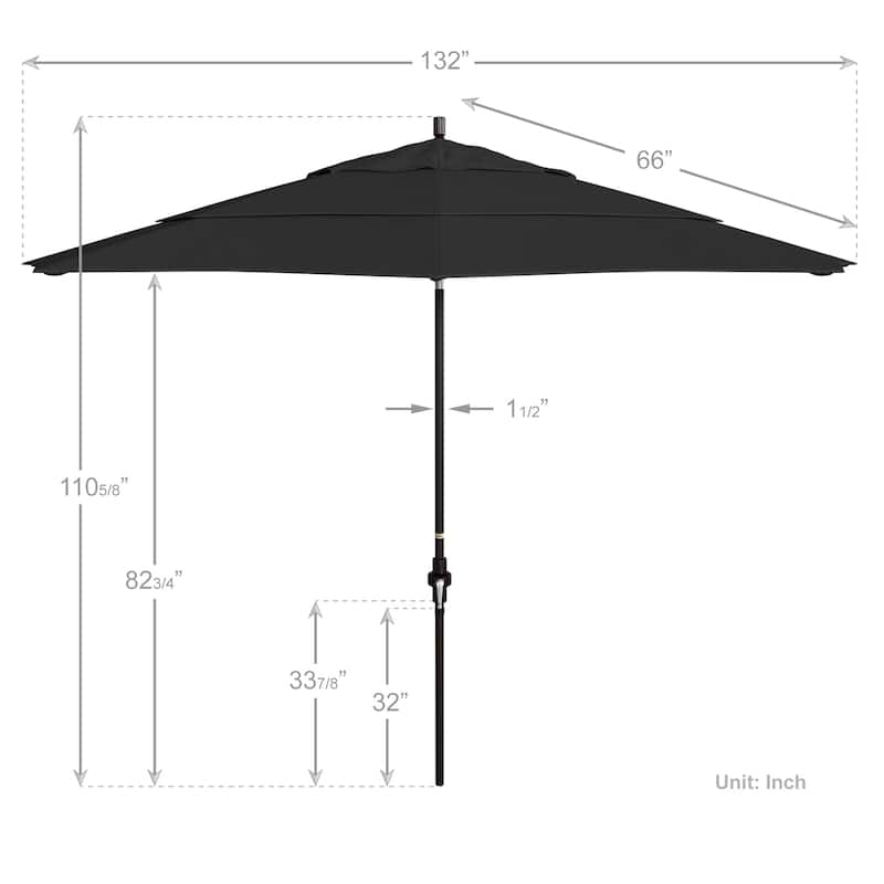 California Umbrella 11-Foot Market Umbrella in Bronze