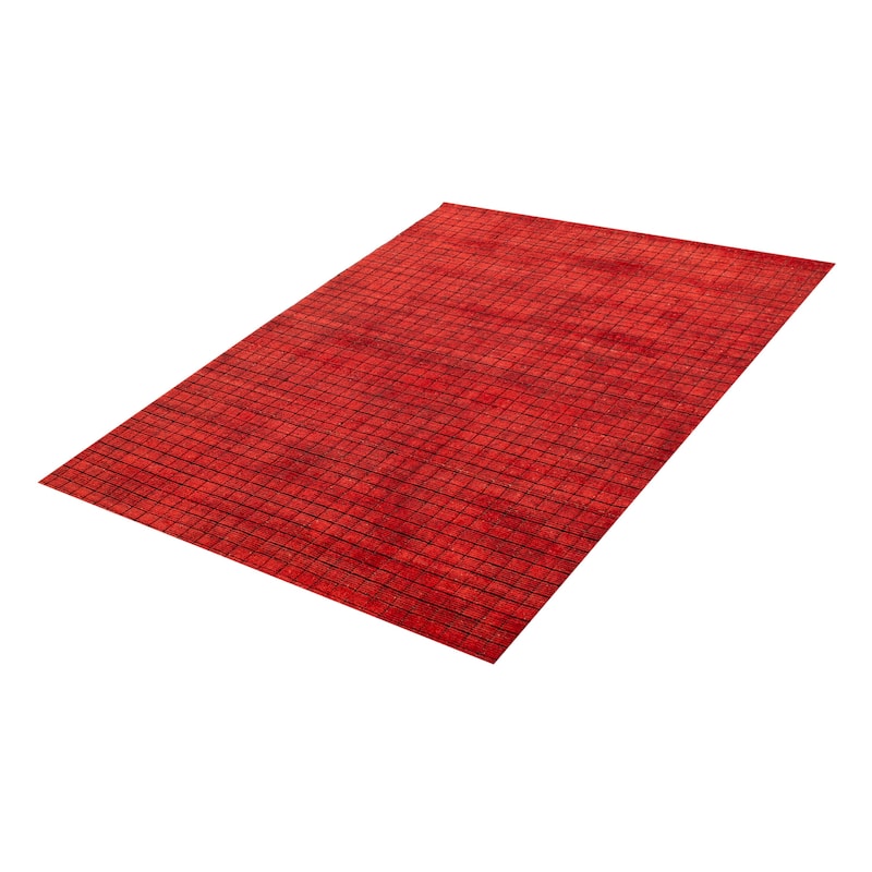 ECARPETGALLERY Hand Loomed Kashkuli Gabbeh Light Red Silk Rug - 5'7 x 7'9