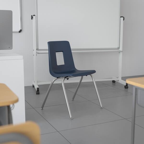 slide 2 of 24, Advantage Student Stack School Chair - 16-inch Navy