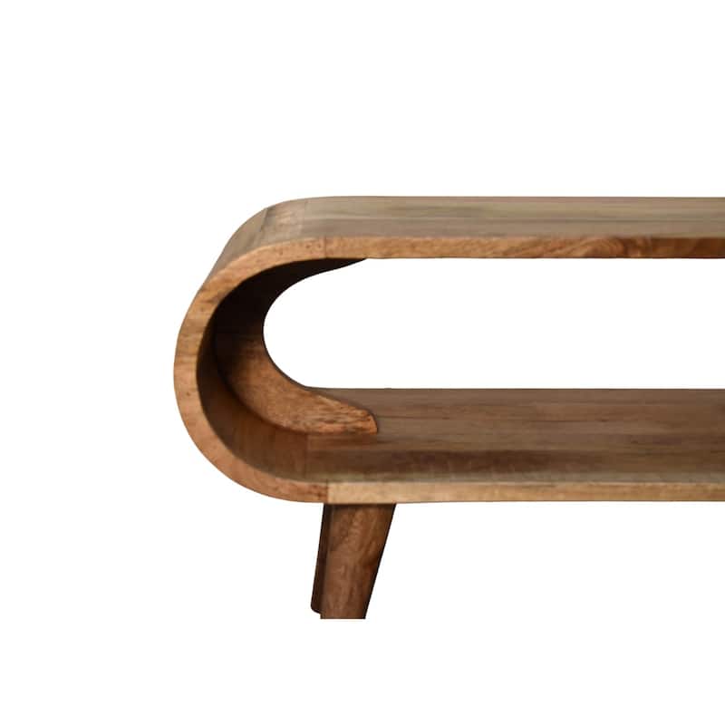 Artisan Furniture Oak-ish Solid Wood Amaya Nordic Coffee Table