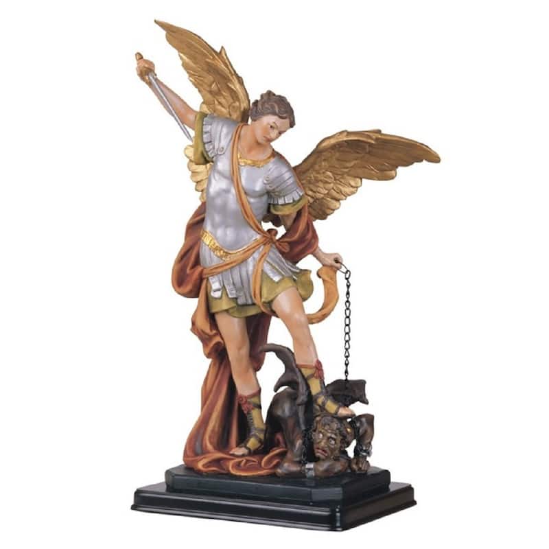 Q-Max 12"H Archangel Michael Statue Saint Michael The Strongest Angel Holy Figurine Religious Decoration