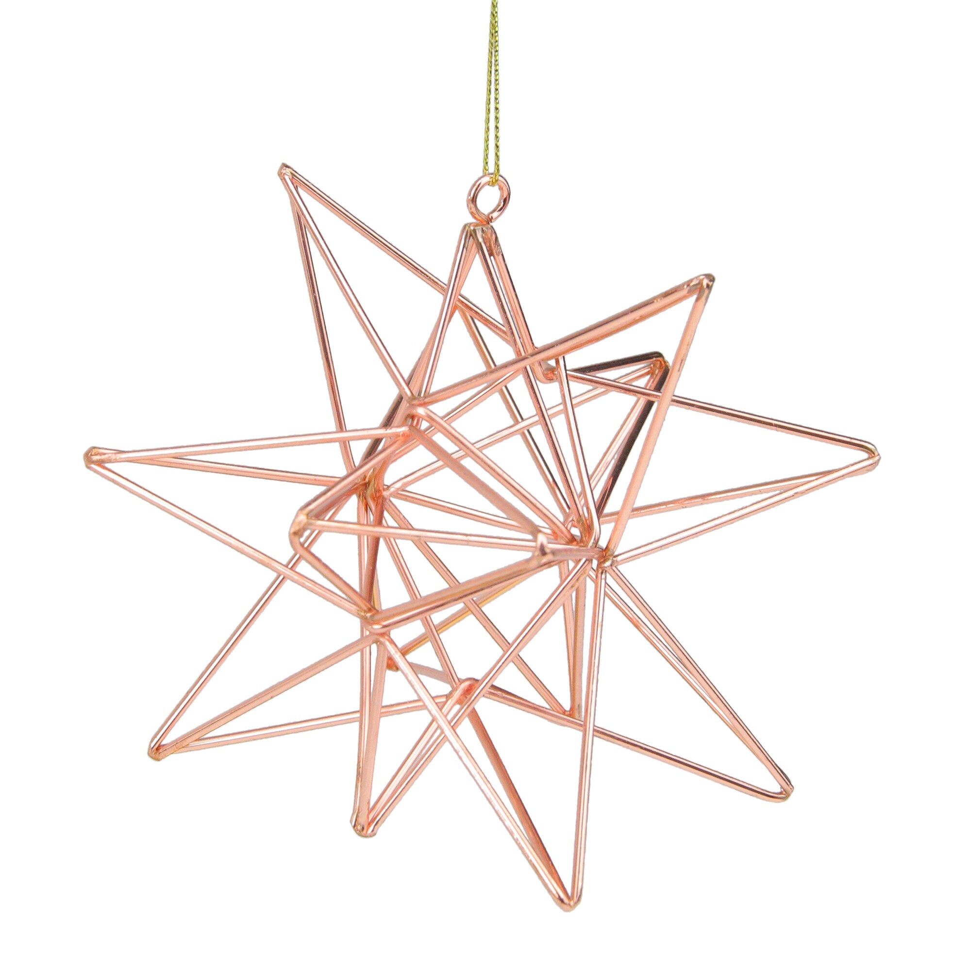 Shop Rose Gold Geometric Star Christmas Ornament Overstock