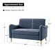 preview thumbnail 17 of 62, HULALA HOME Adika 51"W Farmhouse Striped Linen Upholstered Loveseat with Solid Wood Spindle Legs