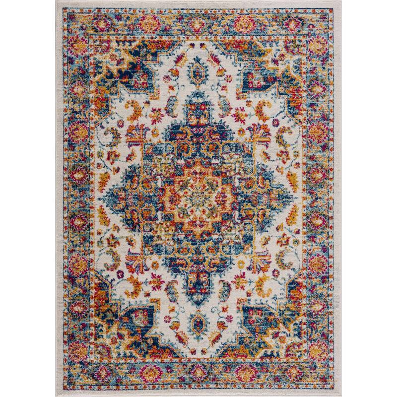 Hauteloom Istanbul Collection Vintage Oriental Traditional Medallion Area Rug