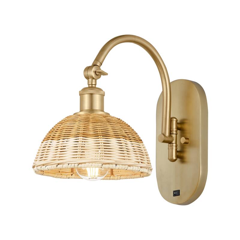 Innovations Lighting Endless Possibilities Ballston - Bristol Natural II - 1 Light 8" Swiveling Sconce - Satin Gold/Natural