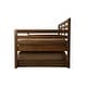 preview thumbnail 9 of 10, Somette Boho Daybed and Pop Up Bed in Rustic Walnut with Mattresses