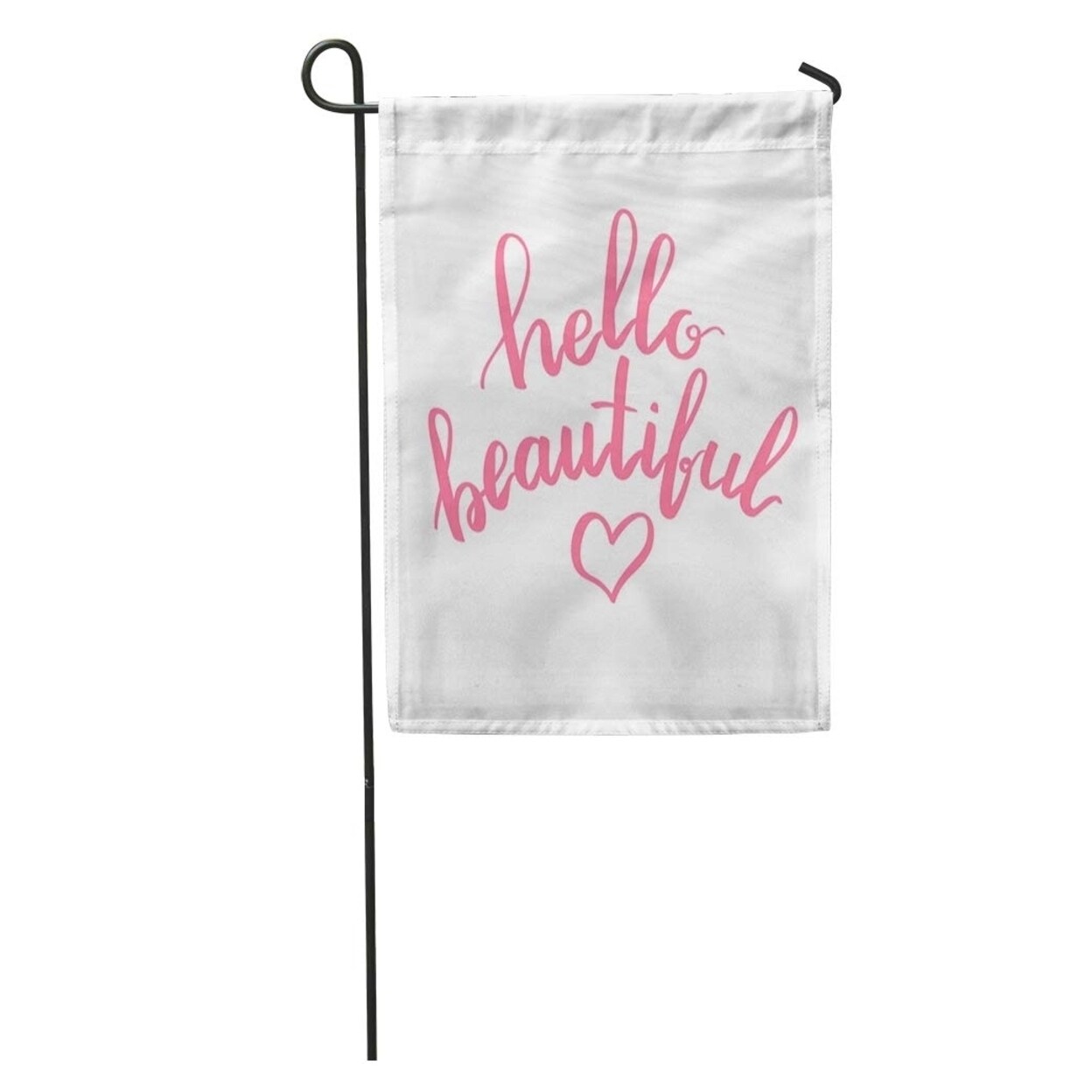 Lettering Text Motivational Sweet Cute Inspiration Graphic Sign Hello  Garden Flag Decorative Flag House Banner 24X24