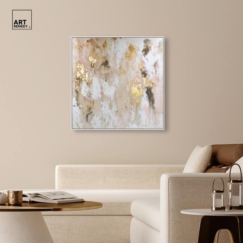 Golden Glimmer Gesture II Canvas by Art Remedy