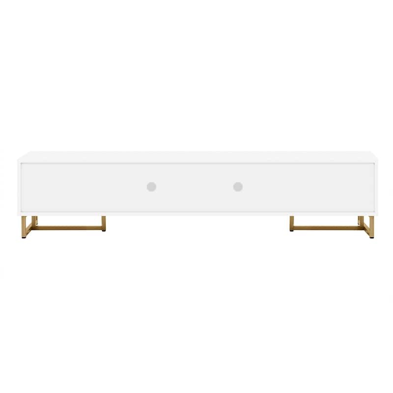 Wood TV Stand for 65" TV, Entertainment Center w/ Lrregular Legs TV Media Console Table w/ Storage, TV Console Cabinet
