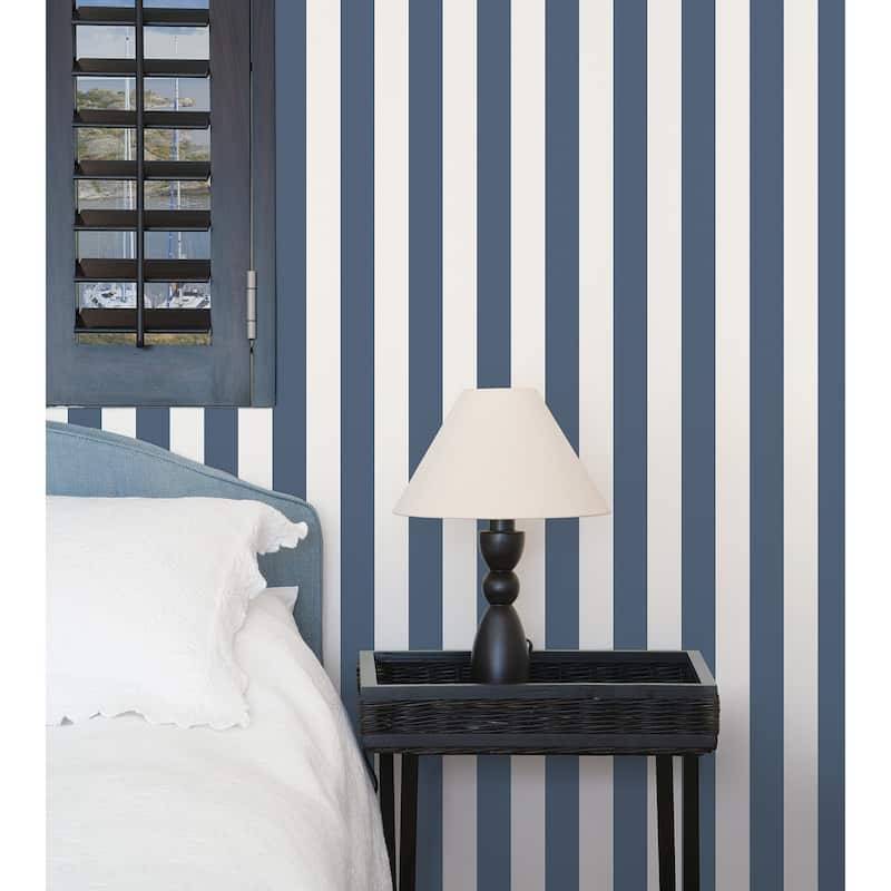 Galerie Wallcoverings Smart Stripes 2 Awning Stripe Vinyl on Non-Woven Matte Wallpaper Roll