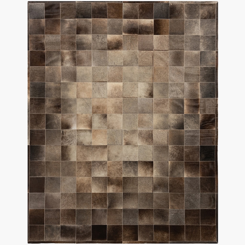 Ben Soleimani South American Cowhide Tile Hand Woven Rug