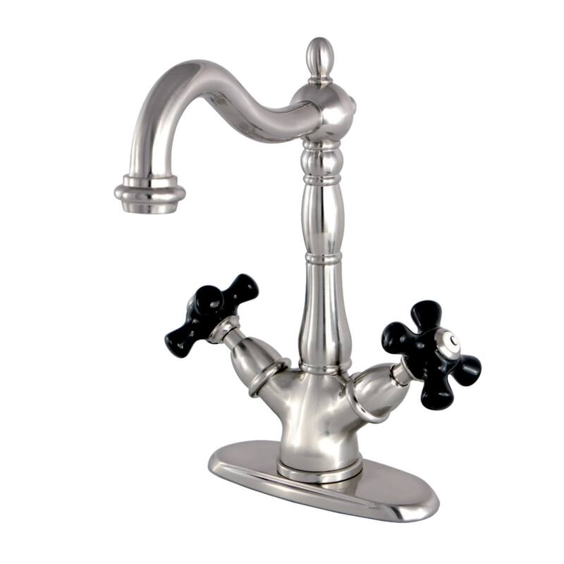 Kingston Brass Duchess 1.2 GPM Widespread Bathroom Faucet - Includes - Brushed Nickel