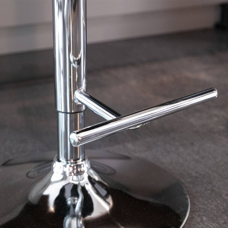 Bar stools with Backs Luxurious Velvet Swivel - Adjustable Height, Set of 2