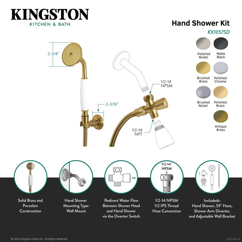 Kingston Brass Victorian Hand Shower Kit