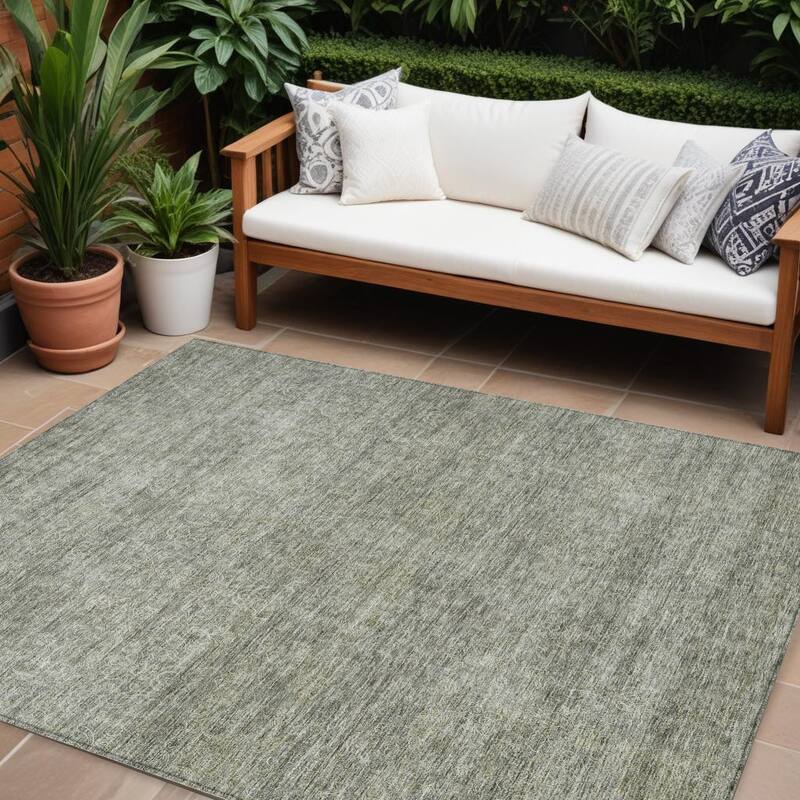 HomeRoots Abstract Transitional Rectangle Outdoor Rug - 10' X 14'
