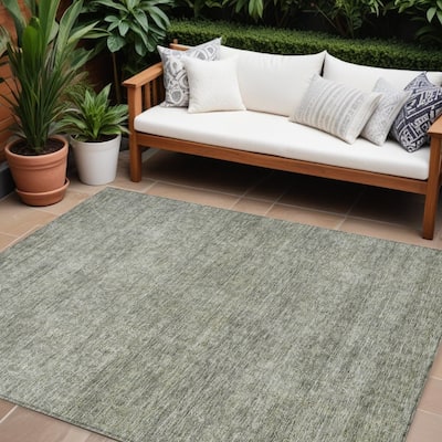 HomeRoots Abstract Transitional Rectangle Outdoor Rug
