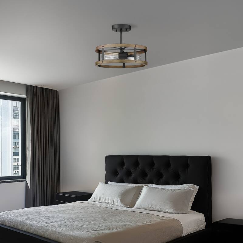 12.9 inch Flush-mount Ceiling Light, Semi-Flush