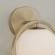 preview thumbnail 3 of 3, 9.5" W X 12" H 1-Light Circle Sconce with Soft White Glass - 9.5"W x 11.5"H x 8"E