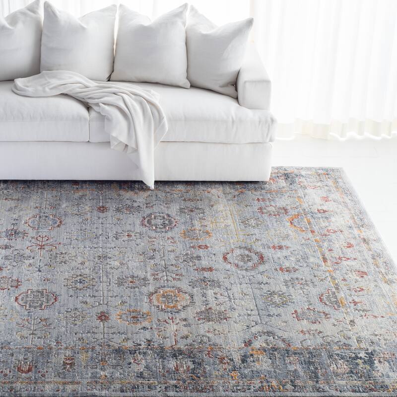 Lauren Ralph Lauren Sergine Traditional Rug - 6' x 9' - Light Grey/Navy