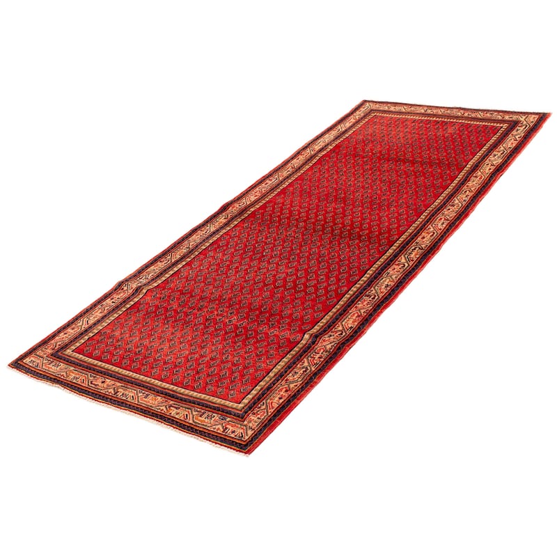ECARPETGALLERY Hand-knotted Andelz Red Wool Rug - 4'1 x 10'2