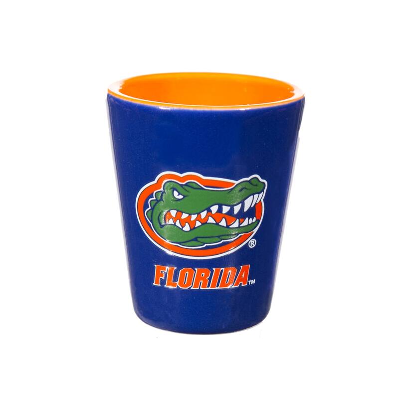 4-Piece Ceramic and Glass 2 oz. Shot Glass Set, University of Florida